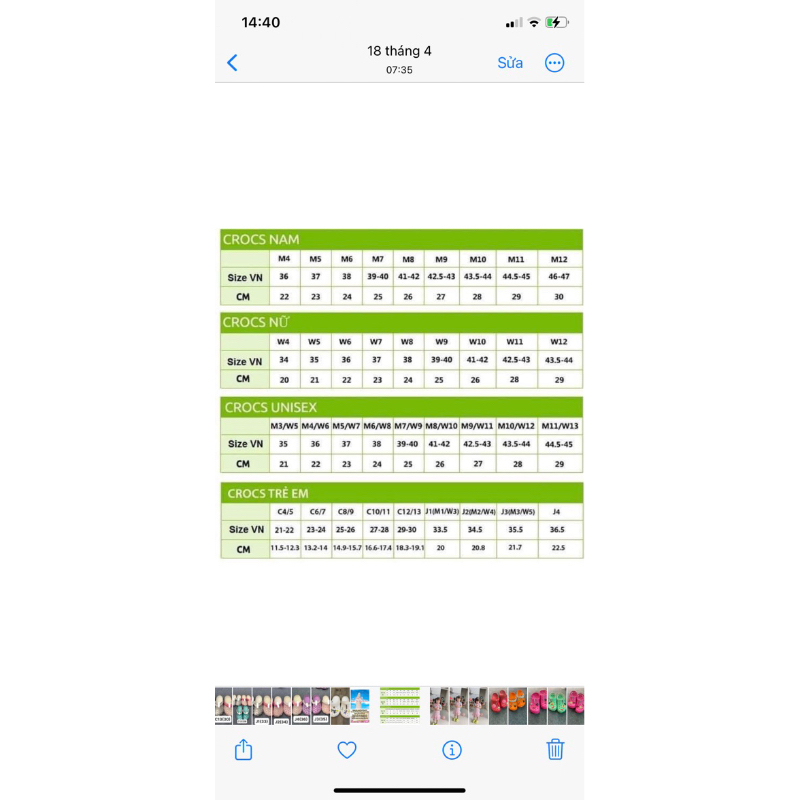 SỤC CROCS chuẩn auth