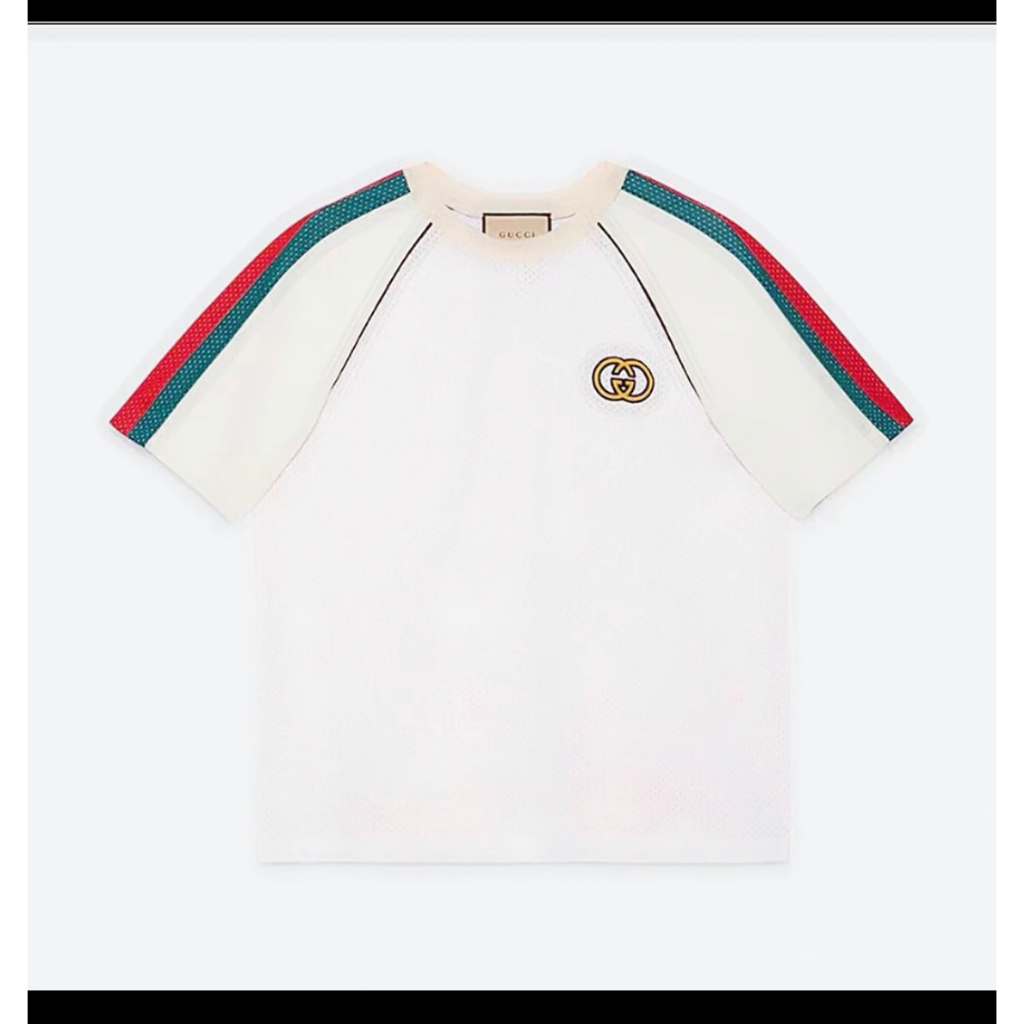 Áo Phông Gucci Chất Cotton Co Dãn 4 Chiều Logo Thêu-Áo Thun Gucci Thêu Soc Xanh Đỏ Hottrend 2023