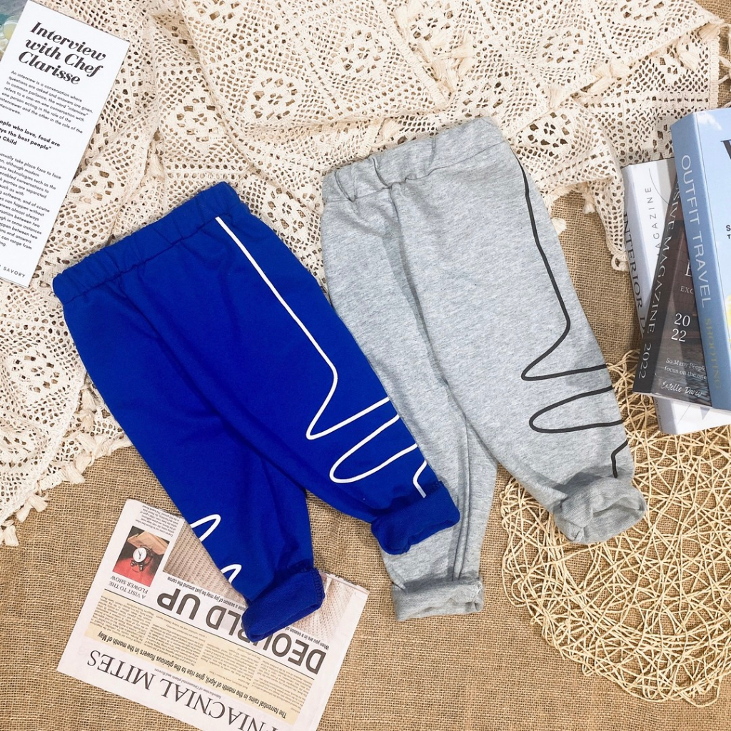 Quần dài bo gấu cho bé - Quần dài bé trai và bé gái TTR376