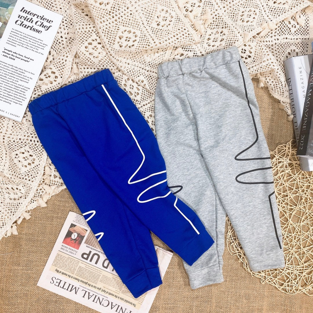 Quần dài bo gấu cho bé - Quần dài bé trai và bé gái TTR376