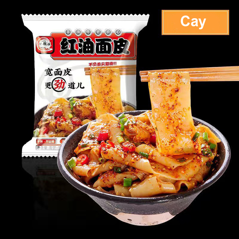 Mì trộn chua cay Tứ Xuyên, mì sợi dẹt trộn chua cay hiệu Cô Đầu Bếp - gói 105g