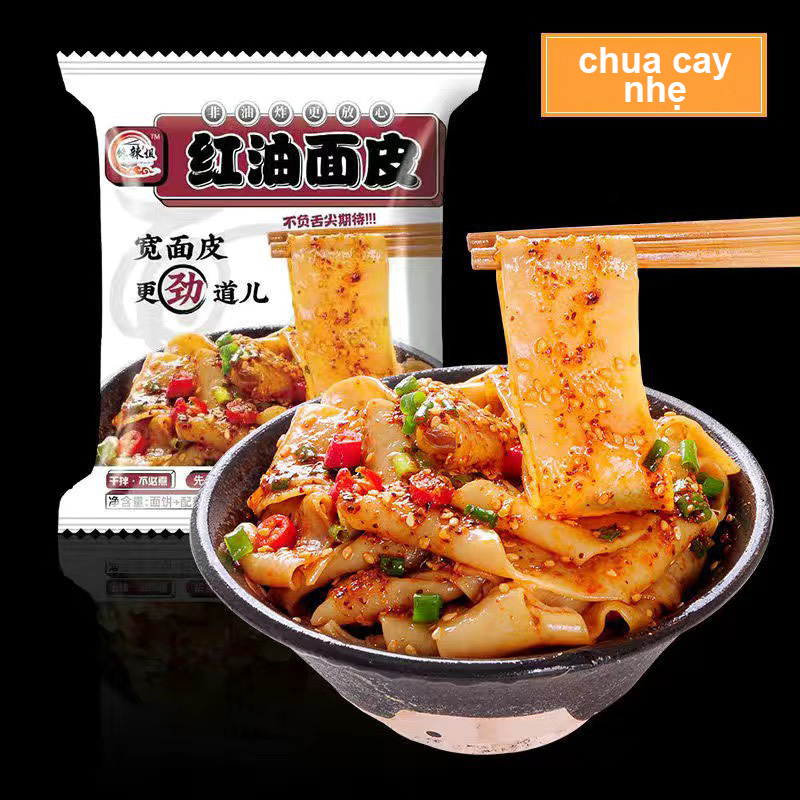 Mì trộn chua cay Tứ Xuyên, mì sợi dẹt trộn chua cay hiệu Cô Đầu Bếp - gói 105g