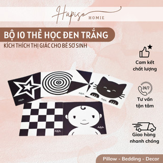 Bộ 10 Thẻ Đen Trắng 2 Mặt Cho Bé