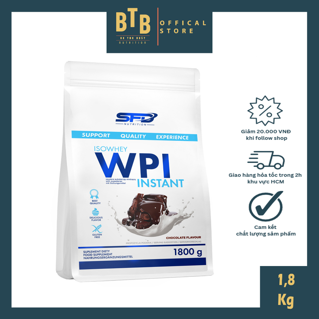 Bột đạm whey Sfd Nutrition ISOWHEY WPI INSTANT 1800g