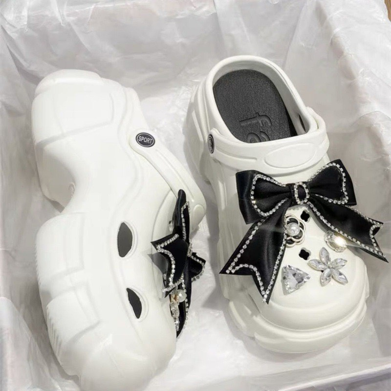 Dép sục đế dày 8CM dép bánh mì nữ đế độn siêu nhẹ tặng kèm STICKER NƠ-TĂNG 1 SZ