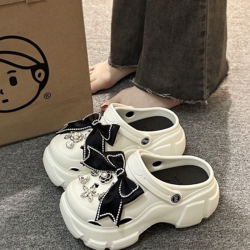 Dép sục đế dày 8CM dép bánh mì nữ đế độn siêu nhẹ tặng kèm STICKER NƠ-TĂNG 1 SZ