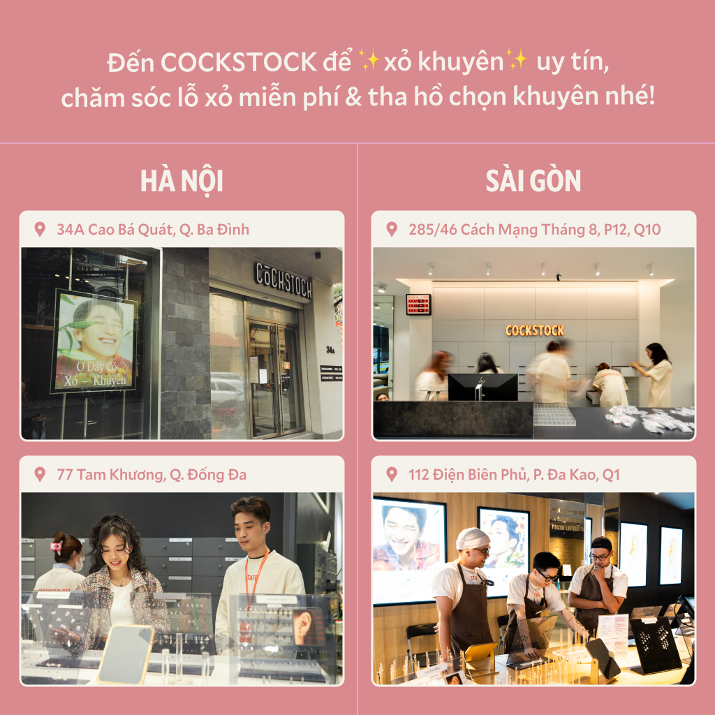 Khuyên tai 4 Diamonds Lightning Earring Cockstock