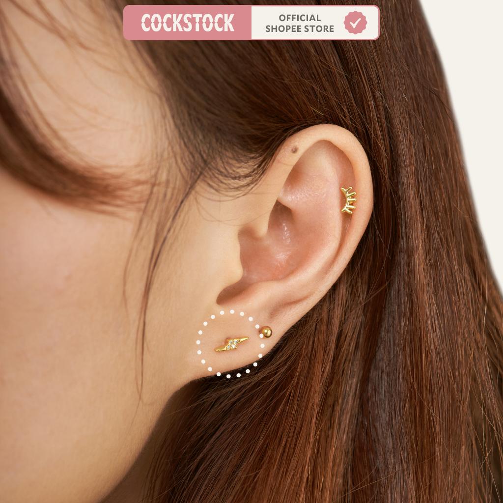 Khuyên tai 4 Diamonds Lightning Earring Cockstock