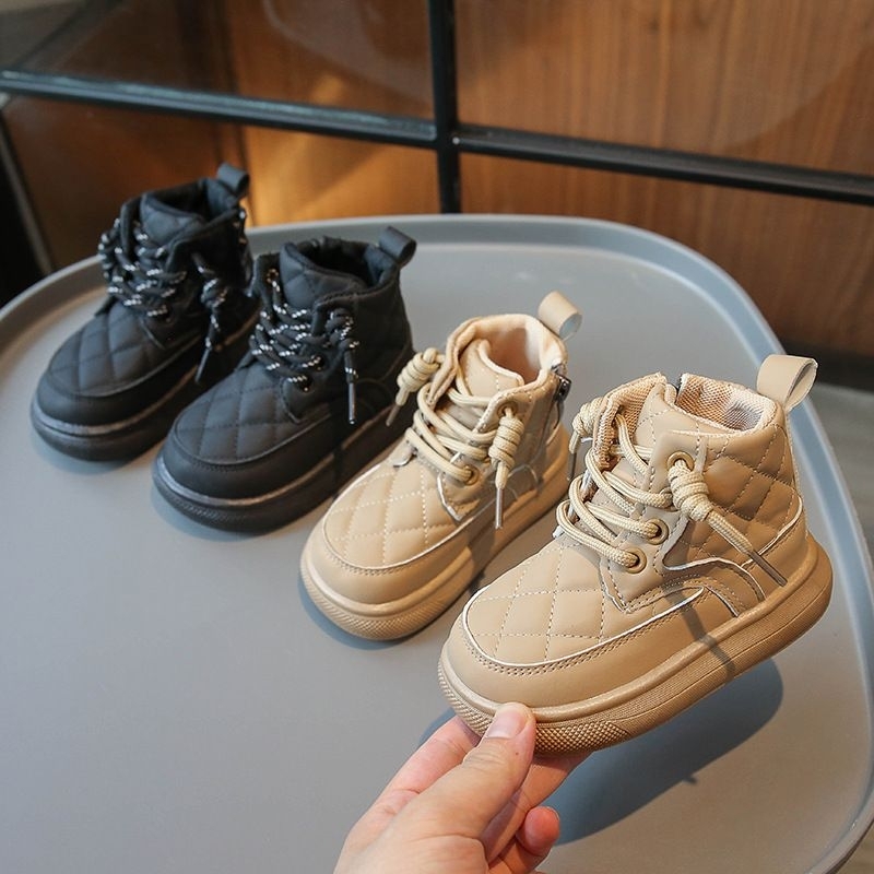 Boot cổ ngắn thời trang thu đông siêu nhẹ, đế mềm cho bé trai, bé gái