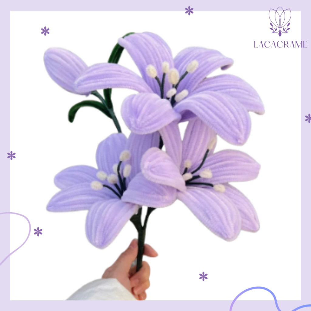Hoa ly kẽm nhung loại 1 decor trang trí, làm quà tặng đủ màu giá rẻ