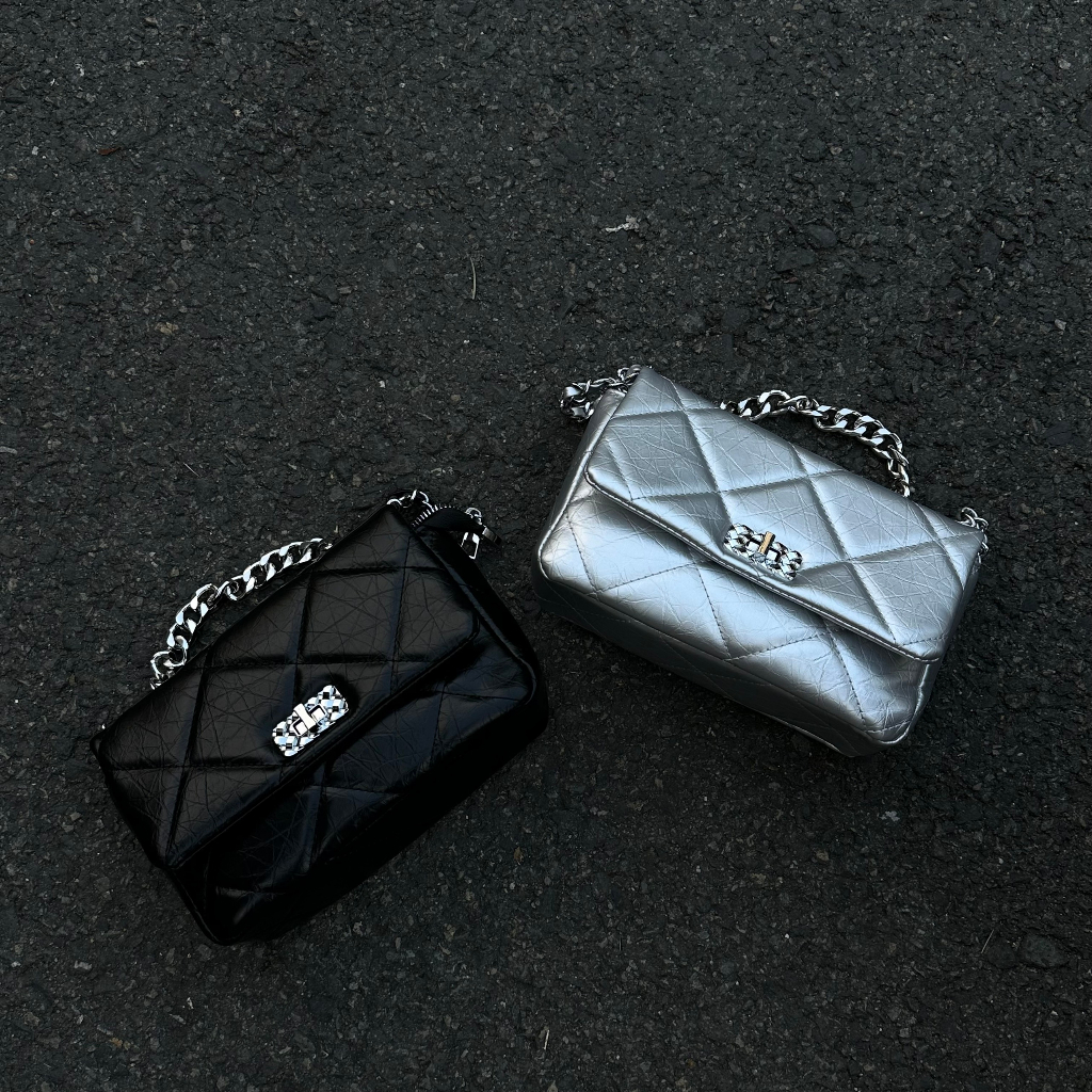 Túi Đeo Chéo Rory Bag Họa Tiết Kẻ Ô Phối Xích