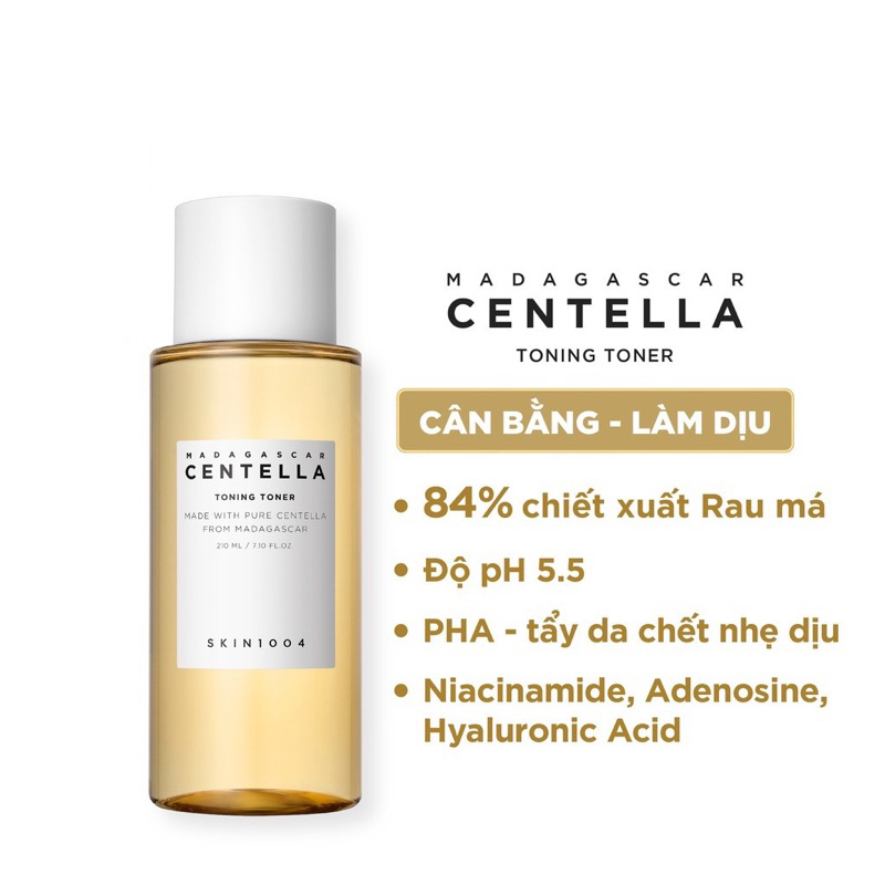 Combo Tinh Chất + Toner Rau Má Skin1004 Madagascar Centella Chính Hãng