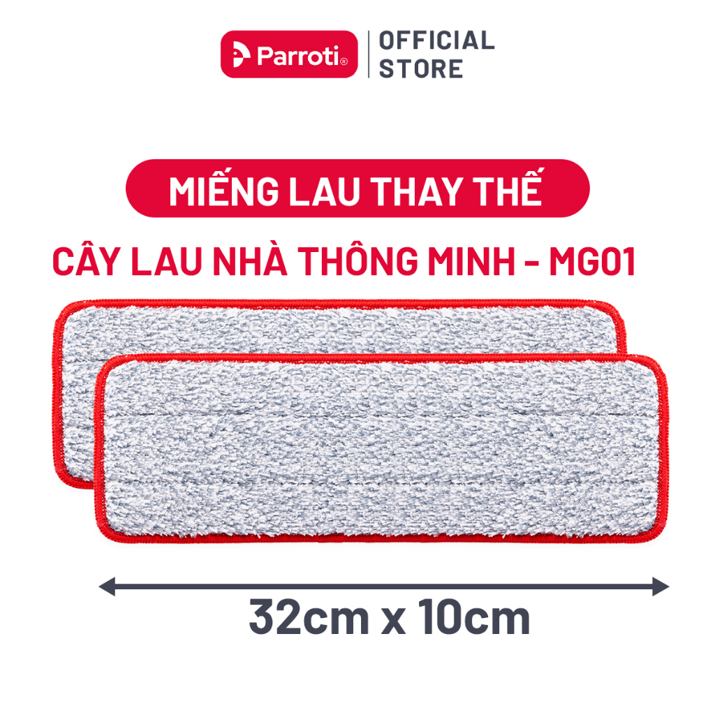 Combo 2 miếng lau nhà (bông lau microfiber) - 32 x10cm - Parroti Magic PAD-MG01