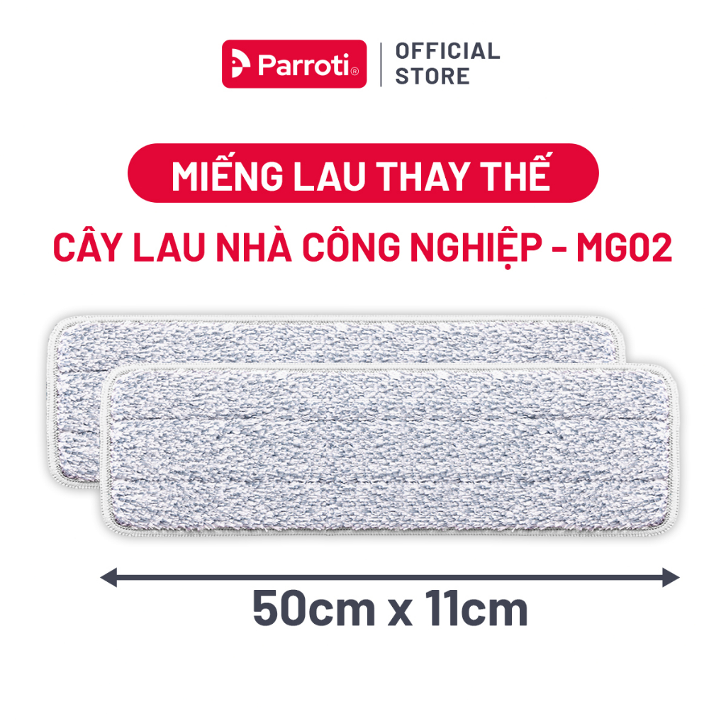 Combo 2 miếng lau thay thế cây lau nhà tự vắt công nghiệp bàn lau 50cm x 11cm - MG02