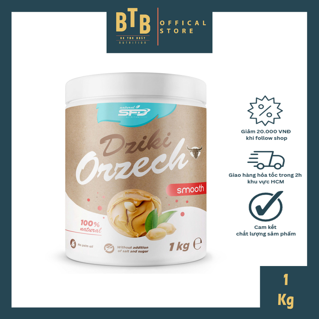 Bơ đậu phộng Sfd Nutrition DZIKI ORZECH 1Kg