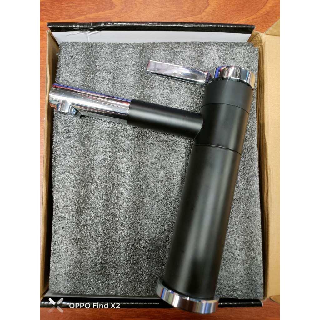 Vòi Lavabo vòi rửa mặt inox Thân Tròn nóng lạnh mỏ xoay cao cấp