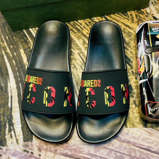 Dép nam dsq icon bản víp đế đúc chữ size 38-43