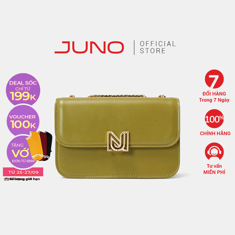 Túi Xách Nữ Thời Trang JUNO Cỡ Nhỏ Phối Khoá Jn TXN703