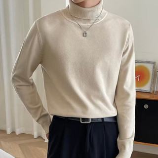 Áo Len Nam Cổ Lọ Quảng Châu DYACI Lông Cừu Mềm Mịn Ấm Đẹp Kiểu Hàn Quốc Sweater Len Màu Đen Trắng AL83