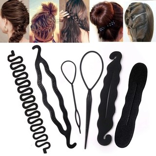 Set 4 dụng cụ búi tạo kiểu tóc cô dâu bé gái hàn quốc