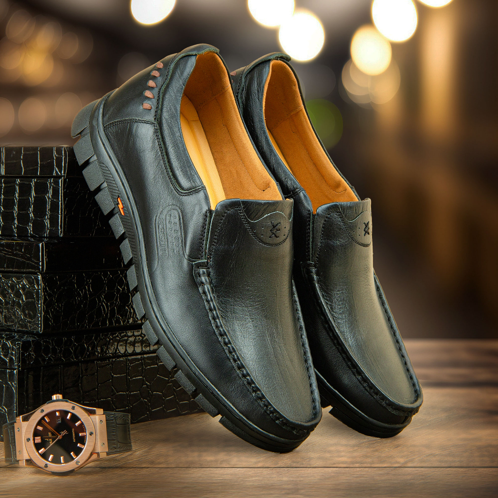 Giày da nam LEXSHOES mã giày LS da bò nguyên tấm đế giày khâu chỉ bảo hành 2 năm sử dụng