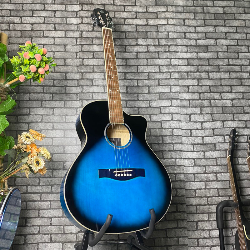 Đàn guitar acoustic SV-X1 mẫu cao cấp cẩn xà cừ có ty - Chuyên cho người mới hát nhạc trẻ, đệm, solo - Tặng 8 món