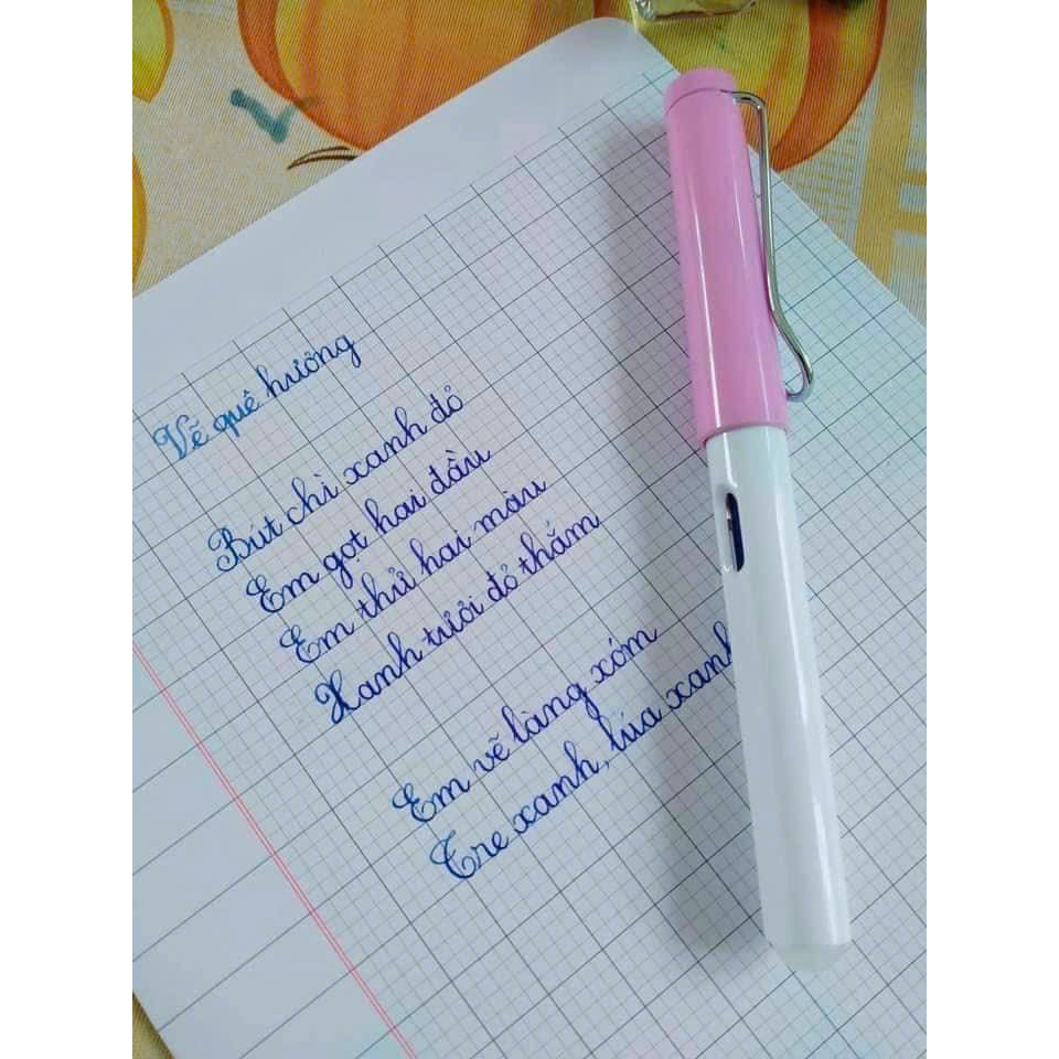 Bút máy ngòi mài lá tre tẩy được T08 lớn . Phù hợp cho học sinh lớp 1 -5