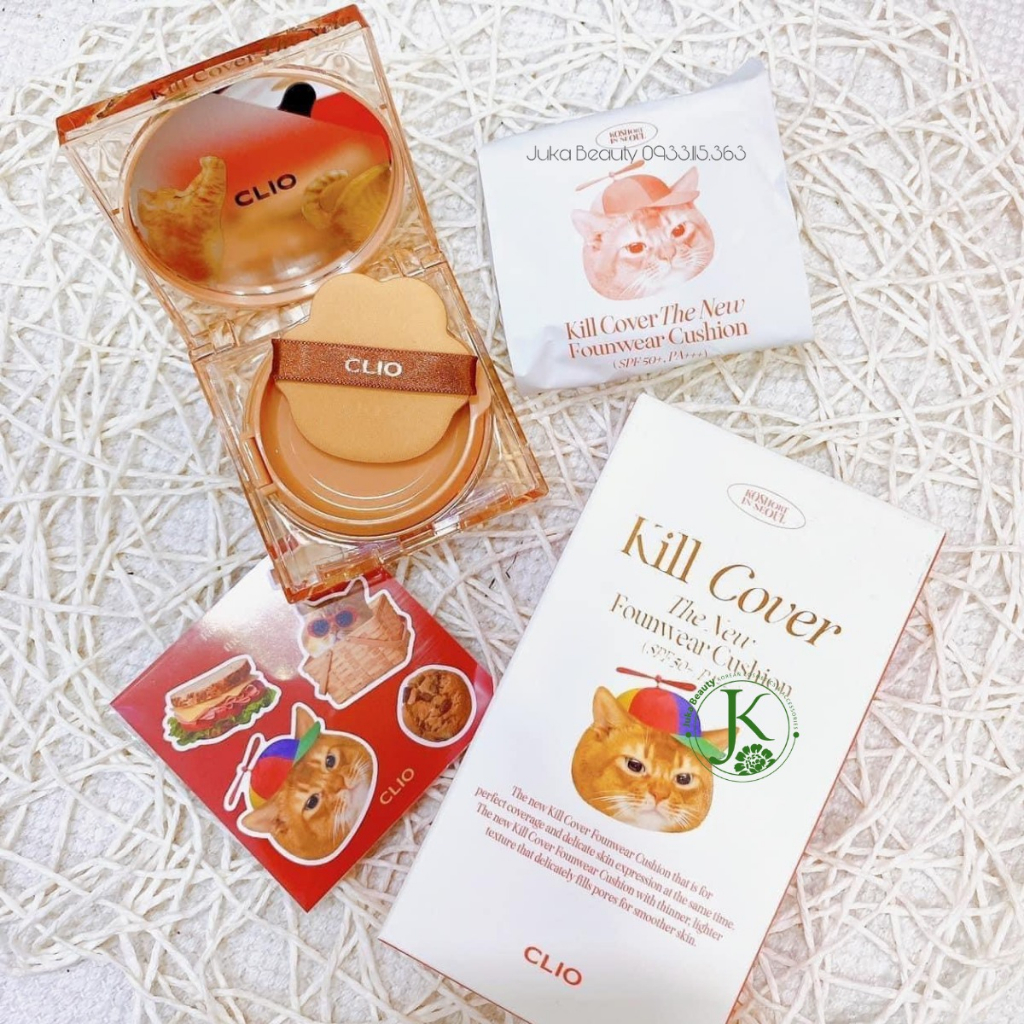 Phấn Nước Clio Kill Cover Founwear Cushion XP / The New Founwear Cushion SPF/All New SPF50+ PA+++