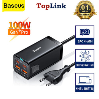 Bộ Sạc Nhanh Baseus 100w Gan3 Pro Desktop Charger 4 In 1 Sạc Nhanh Cho Iphone 13 12 Pro Max Samsung Laptop  - TopLink