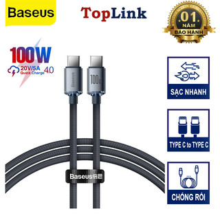 Cáp Sạc Nhanh Cổng USB C Sang USB Type C PD 100W Baseus CAJY0006 Cho Điện Thoại - TopLink