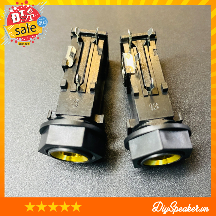 Jack micro mono 6.35mm mạ vàng, 4 chân cắm