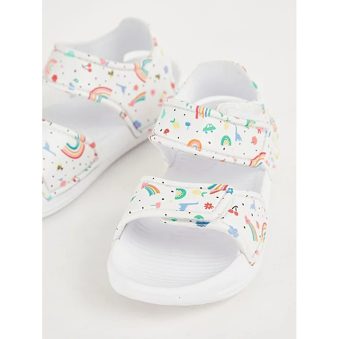 Dép sandal George tím trắng chấm bi bé gái_hàng chính hãng authentic