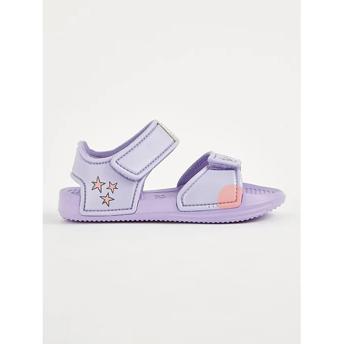 Dép sandal George tím trắng chấm bi bé gái_hàng chính hãng authentic