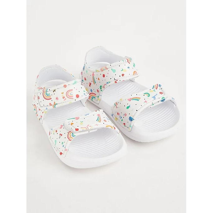 Dép sandal George tím trắng chấm bi bé gái_hàng chính hãng authentic