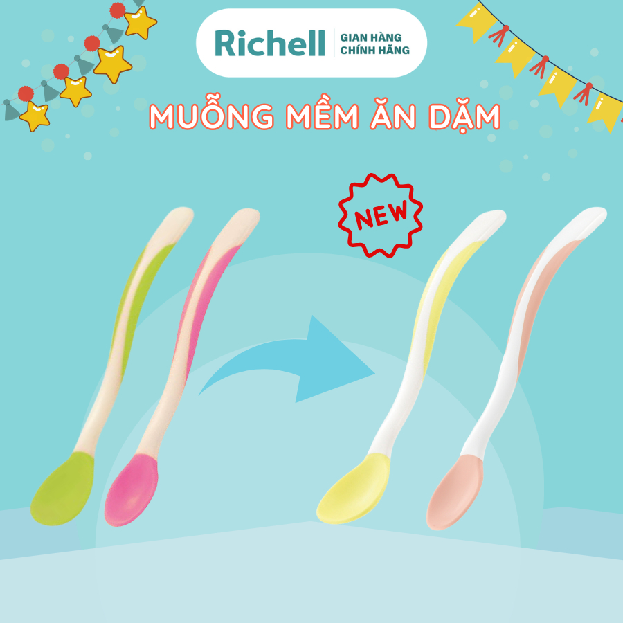 Bộ muỗng mềm TLI cho bé ăn dặm Richell Nhật Bản | Baby