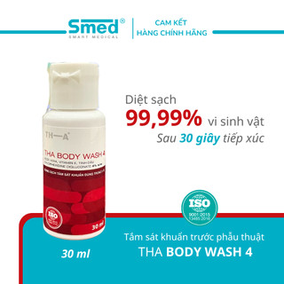 Dung dịch sữa tắm sát khuẩn trước phẫu thuật THA BODY WASH 4 hỗ trợ làm sạch da, sạch khuẩn