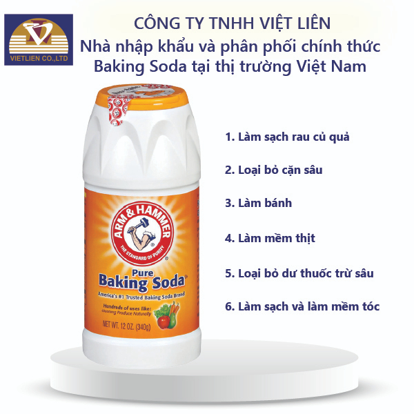 [Mã INCMT15 giảm 15K đơn 99K] Combo 2 chai : Muối Nổi Rửa Rau Quả Baking Soda Tinh Khiết 340g