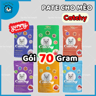 Pate Catchy 5plus gói 70gr cho mèo mọi lứa tuổi đủ vị