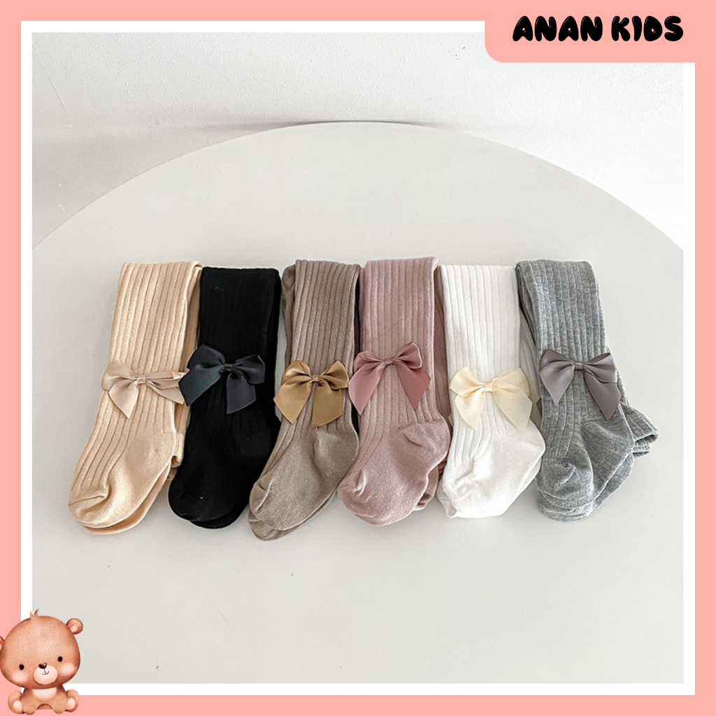 Quần Tất Liền Bàn Đính Nơ Xinh Xắn, Dễ Thương Cho Bé Gái 6 Tháng- 4 Tuổi