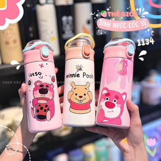 Bình giữ nhiệt Cute 500ml kèm ống hút / Hàng có sẵn