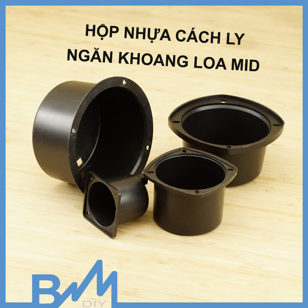 Hộp nhựa ngăn khoang cách ly loa mid 2inch 3inch 4inch 5inch hộc cách ly loa bass loa mid treble