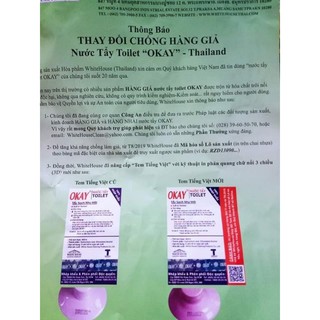 NƯỚC TẨY BỒN CẦU OKAY 960ML