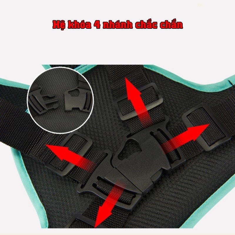 Đai xe máy cho bé ,Đai an toàn cho bé đi xe máy có phản quang loại cao cấp