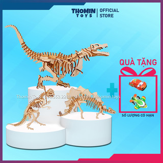 Lắp ráp mô hình gỗ 3D Khủng long Đồ chơi lắp ráp gỗ DIY cho bé phát triển trí tuệ