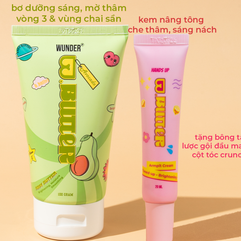 Kem nâng tông nách và dưỡng sáng vùng nách Bbutter 20g