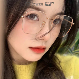 Kính mắt thời trang HOT TREND cao cấp, Chống tia UV400, Chống ánh sáng xanh, Gọng kính Unisex Mã EL068 - Evolens