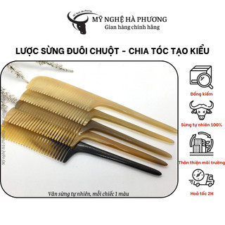 Lược sừng đánh rối, chia tóc (size: L-20cm) giúp búi tóc nhanh chóng, chống tĩnh điện