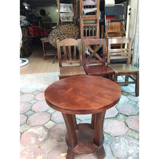 Bàn aha cafe-bàn gỗ tròn-chân tiện