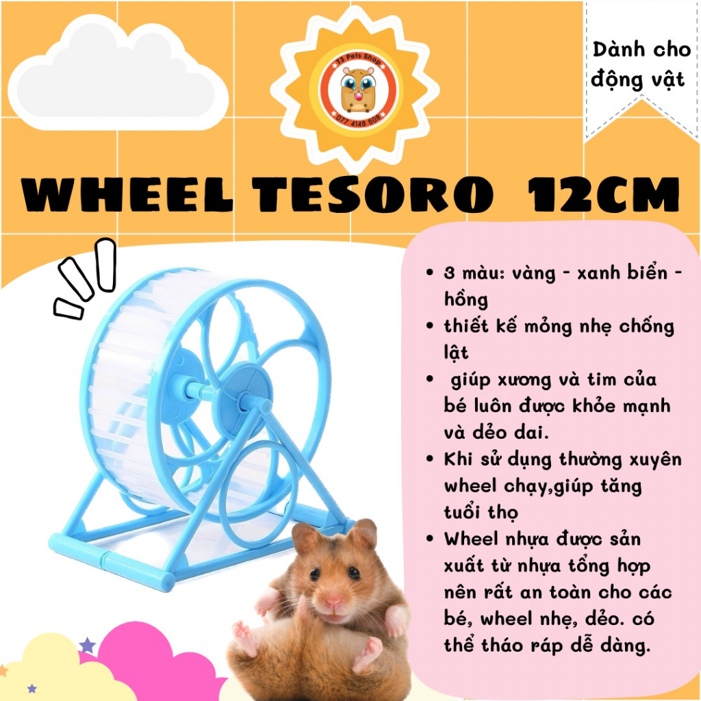 Đồ chơi wheel tesoro 12cm  dành cho hamster