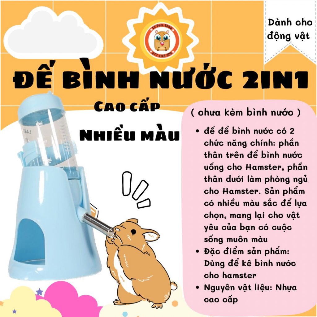 Đế nhựa 2in1 để bình nước dành cho hamster
